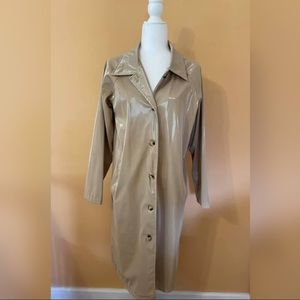 Nasty Gal Vinyl Trench Coat Rain Jacket